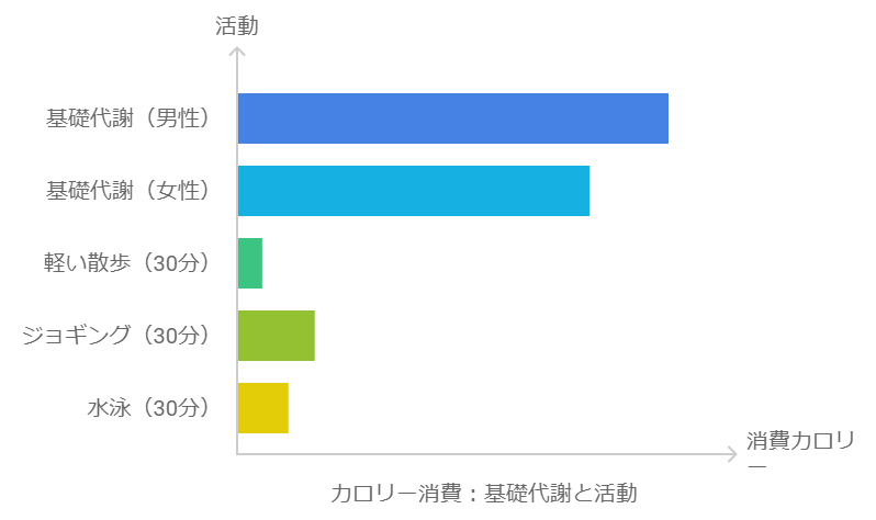 消費カロリーをまとめた図解